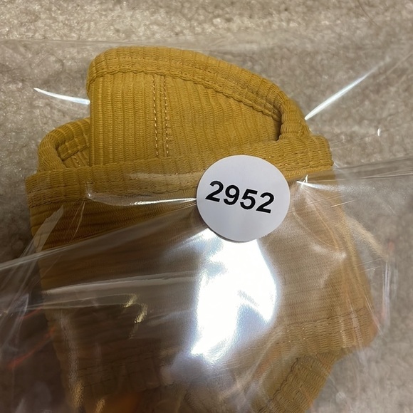 NWOT Fae tallara ribbed bandeau bikini top gold yellow 12952 - Picture 6 of 6